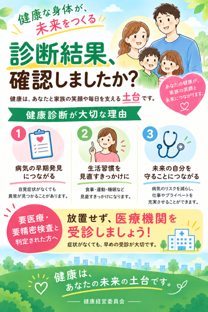 9月は健康増進普及月間！健診結果を振り返って未来の健康を作ろう