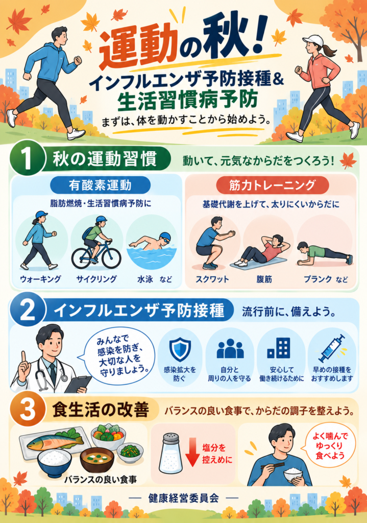 【健康コラム】秋の訪れ！将来の自分を作る「ちょっとした健康習慣」